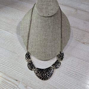 Vintage Statement Animal Print Necklace